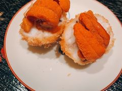 蝉虾球配红海胆-橼舍鮨青木