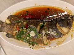 葱油石斑鱼-渔中舟海鲜大排档(普陀沈家门店)
