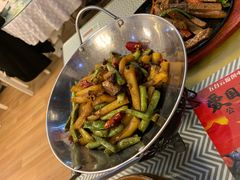 原生态干锅地三鲜-天天向上素食餐厅(五台山店)