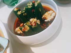 酸辣鲜桃仁炝秋葵-望湘园·小雅(德基店)