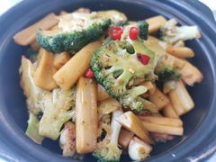 西兰花炝炒藕段-玉林烤鸭店(定福庄店)
