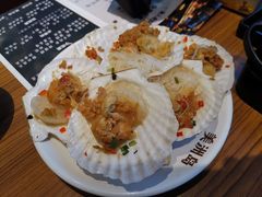 蒜蓉粉丝蒸扇贝-美洲岛烤肉自助餐厅