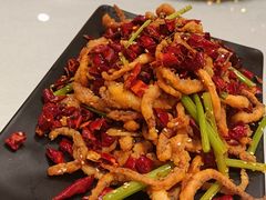 干煸鱿鱼须-大眼锅贴水饺(河东店)
