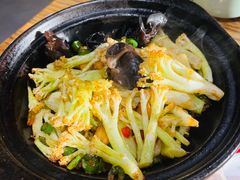 砂锅有机菜花-小杨烤肉(朱雀店)