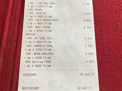 账单-纽约咖啡馆