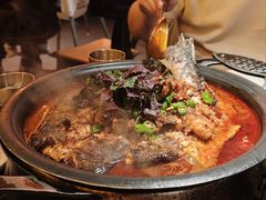 绝绝紫苏牛蛙烤鱼-探鱼·鲜青椒爽麻烤鱼(增城东汇城店)