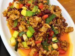 宫爆板筋-味香苑家常菜