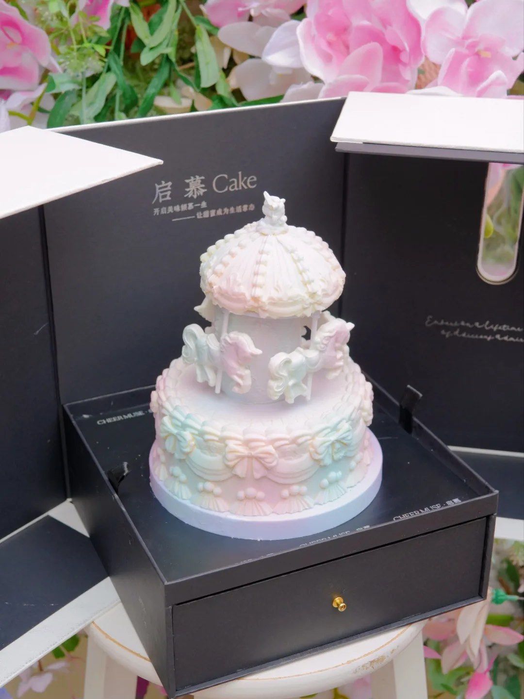 🎠💖旋转木马蛋糕!这也太梦幻!太少女了吧