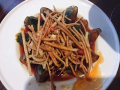 馓子拌皮蛋----------------梁记粥铺(开元地中海店)
