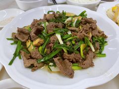 姜葱炒观珠黄牛肉-阿水土鸡(远光店)