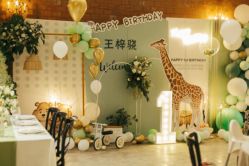 -团子宝宝宴派对百日宴生日布置策划·求婚策划·气球布置别墅民宿