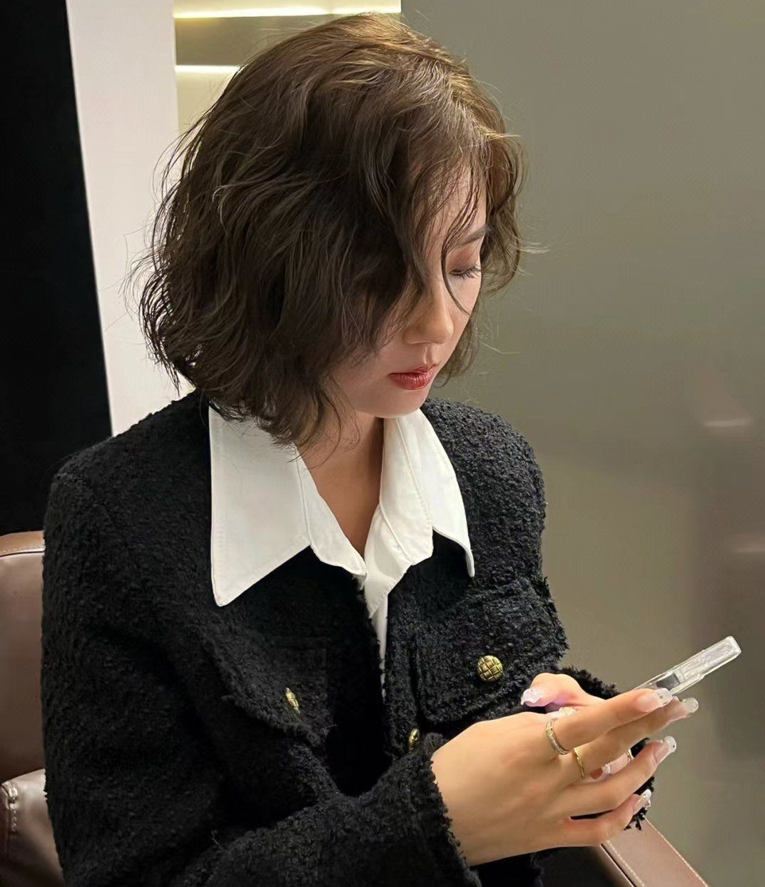 中短发卷发烫