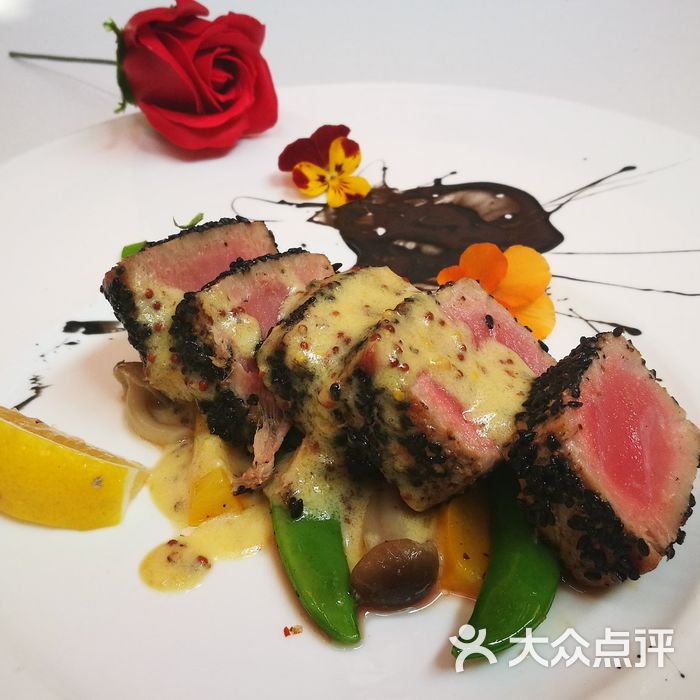 the view 4109轻煎黑椒金枪鱼图片-北京西餐-大众点评网