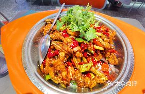 Dry Pot Shrimp and Bullfrog Dish