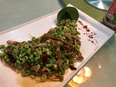 绿黑豆芽拌耳丝-陕北农家宴