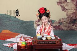 -后宫·古装汉服京剧儿童亲子全家福摄影