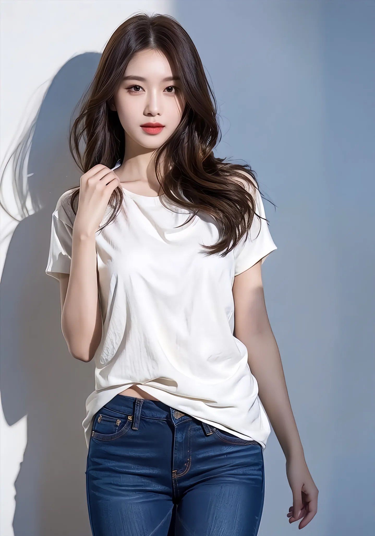 微笑温柔长发风