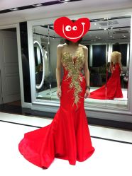 红色金凤凰礼服-韩国天使嫁衣婚纱礼服馆(上海旗舰店)