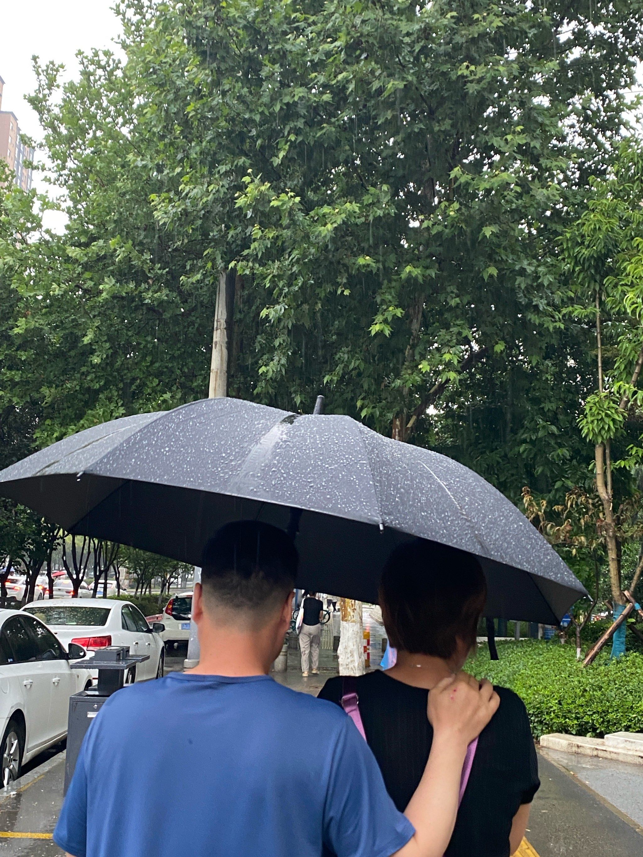 撑伞的男人,你在想什么?