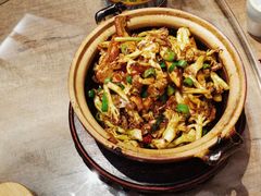 XO酱虾干花菜煲-香园茶社·金陵小灶(老门东店)