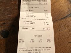 账单-Burger & Lobster(Dean Street)