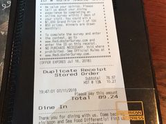 账单-RED LOBSTER(多伦多DT店)