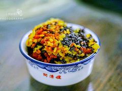三色饭-阿清嫂农家乐.黎窑烤鸡