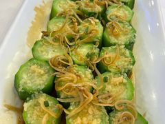 蒜蓉银鱼干蒸丝瓜-潮喜竹溪荔湖酒家(荔枝湾店)