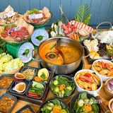 成都还是太全面‼️现舂佐料的云南火锅‼️