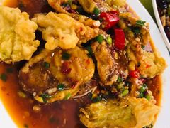 鱼香茄饼-龙潭李鸭子同乐饭店