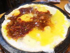 铁板鸡蛋-金达莱冷面百年石锅饭(宾馆胡同店)