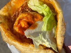 -小红车炸蛋葱油饼