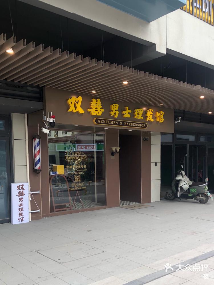 附近的一家专门男士理发店