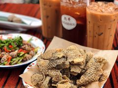 炸鱼皮-沙胆彪炭炉牛杂煲(成都玉林店)