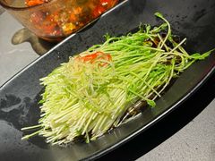 白灼豆苗-古市香跷脚牛肉·非遗传承单位