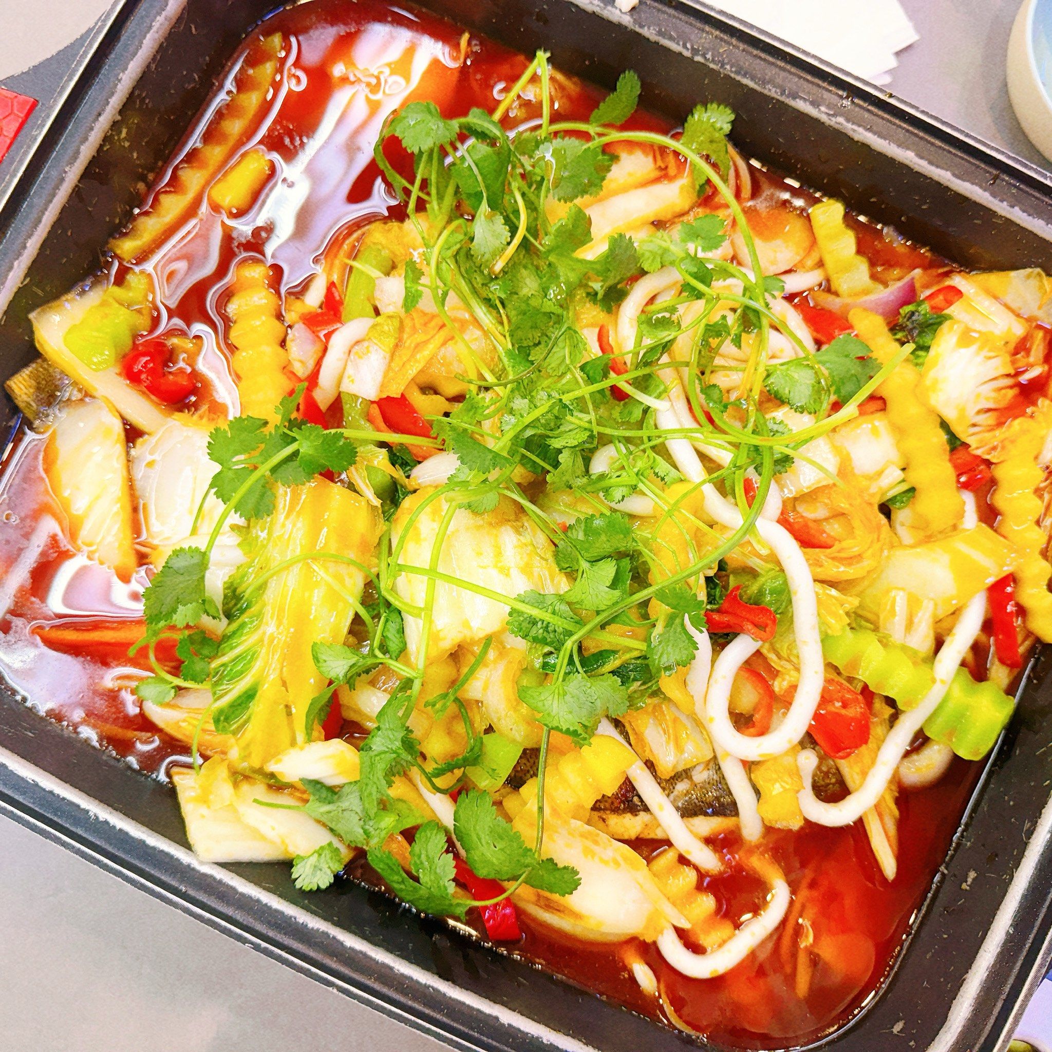 健康好味烤鱼蔬菜