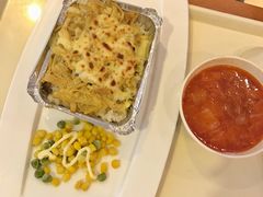 咖喱鸡肉蘑菇焗饭-同济大学-北苑食堂