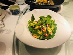 指天椒拌黄秋葵-百味馆·粤菜·湛江菜(后海花园店)