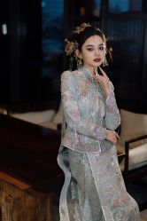 -懿沉香中式嫁衣礼服秀禾服龙凤褂马来褂旗袍总店