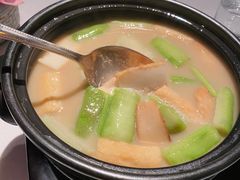 松茸丝瓜煮鱼腐-悦轩中餐厅·高空江景·杭州柏悦酒店