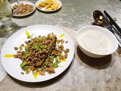 小炒茄子配米饭-厉家菜(金宝街店)