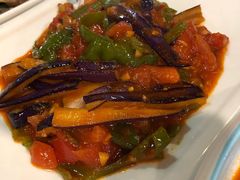 茄子柿子炒青椒-西域阿里马新疆菜·清真(桂花路店)