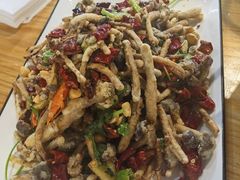 干煸茶树菇-百味地锅鸡(铜山路店)