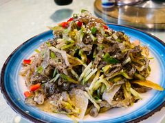 凉拌鱼皮-华盛园卷子王农家菜水库鱼