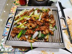铁板羊肉-宝轩渔府·老字号海鲜·正宗津菜(水上店)