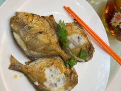 煎鲳鱼-万山楼海鲜酒家·二十三年老字号