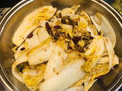 干锅娃娃菜-刘胖子家常菜·蹄花焖藕(中南店)