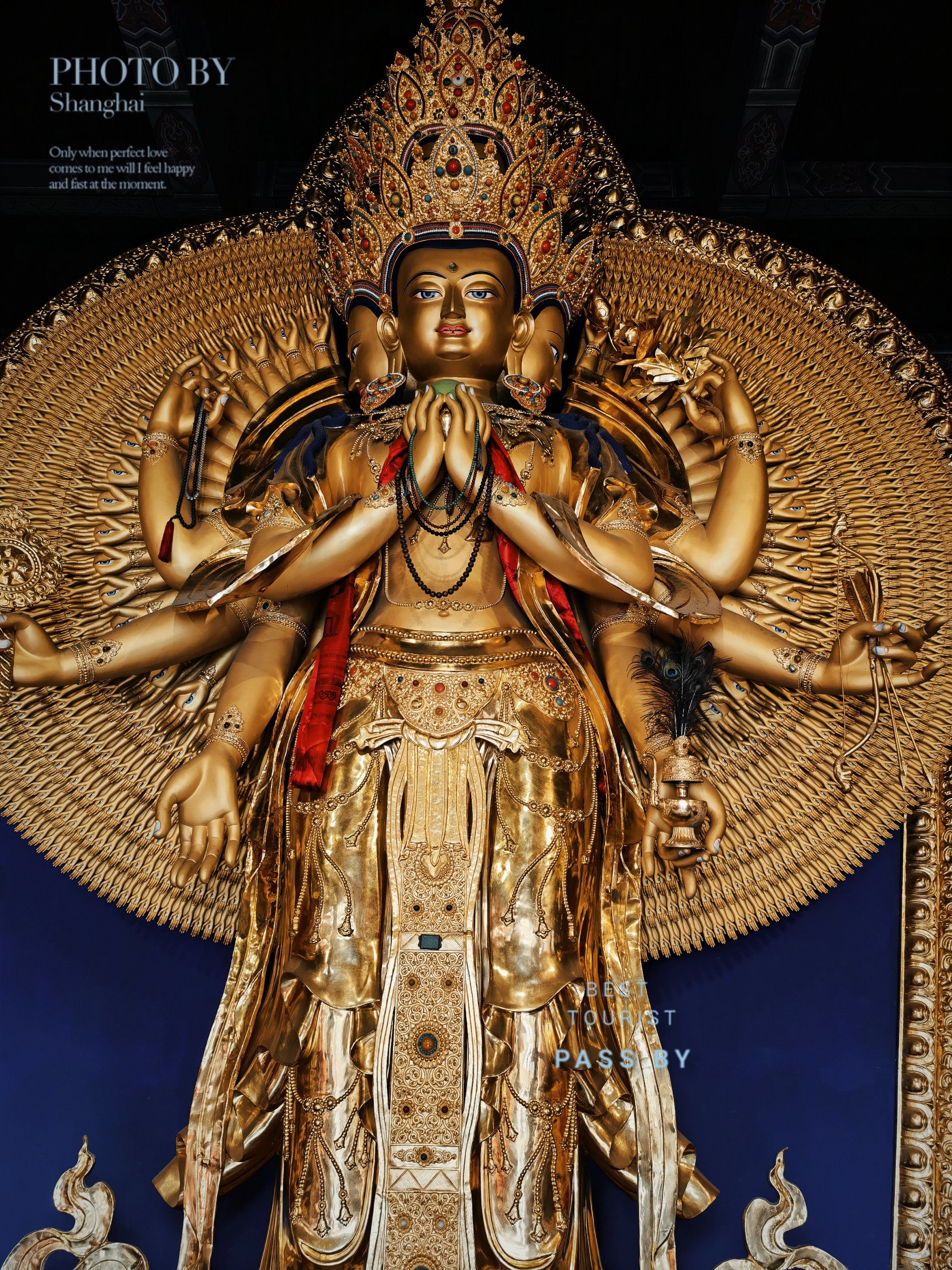 95概述
有雄伟的山门,天王殿,法轮亭,大雄宝殿◇殿前有近2米高的