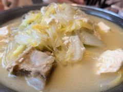 排骨炖豆腐白菜叶-翠花老菜饺子馆(七宝店)