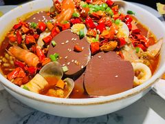 海鲜毛血旺-悦海·家宴·冰花皮皮虾大锅贴(宝龙店)